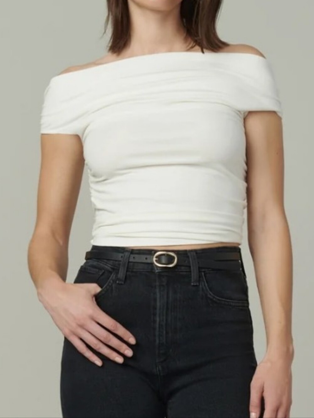 Joe's The Mia sleeveless off the shoulder top in White size Large